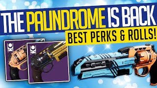 Destiny 2  THE PALIDROME IS BACK Best Perks amp God Roll Adept Version amp Review [upl. by Ingunna]