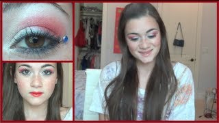 4th of July Makeup Look  CloeCouture [upl. by Lyj]