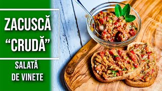 Salata de vinete Reteta de zacusca fara prajeala cu ardei copti Mancare de post vegetariana [upl. by Cannell]