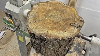 Woodturning  iron stump [upl. by Ratna834]