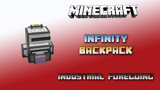 Infinity Backpack 💎 Minecraft Industrial Foregoing Tutorial 💎 English [upl. by Ttelrahc]