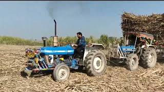 ford tractor 4610 wd4x4 ford 3610 pulled sugarcane loaded trolley by mk vlogs [upl. by Ruenhs]