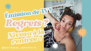 Emission de TV  Regrets  Niveau à la rentrée [upl. by Haskel]