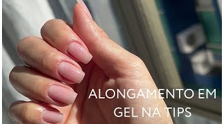 Alongamento em gel na Tips [upl. by Essinger]