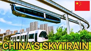 Riding Chinas Driverless Capsule Sky Train [upl. by Armmat]