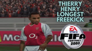 FIFA2003 THIERRY HENRY LONG RANGE FREEKICK😍  fifagame freekick thierryhenry sandysportslive [upl. by Marcy718]