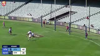 SANFL U16 GF Snapshot  Sturts Ryan Davies competes amp soccers through [upl. by Ayalat]