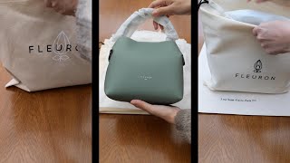 Unboxing túi Fleuron Swann Mini màu xanh hạnh nhân 🌰 [upl. by Uzziel44]