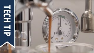 How To Use the Brew Pressure Gauge on a E61 Portafilter [upl. by Ris878]