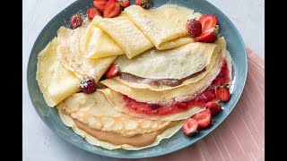 Perfectly Easy Crepes  Breakfast Recipes  Weelicious [upl. by Cordova946]