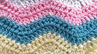 How to Easy Crochet Terrific Lazy Wave Baby Blanket [upl. by Aliwt]