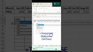 How to Transpose with reference data excel exceltips exceltricks excelformula exceltutorial [upl. by Yerag]