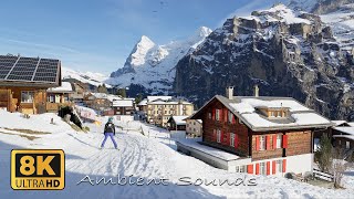 Mürren Winter Switzerland 8K [upl. by Ahcila]