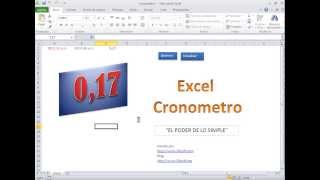 Un cronometro creado en Excel usando una plantilla muy sencilla creado por wwwjfksoftcom [upl. by Sidell481]