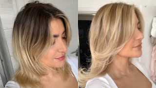 HOW TO BALAYAGE YOUR HAIR AT HOME DIY  Redken Shades EQ 10VG [upl. by Yramanna]