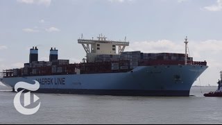 Aboard One of the Biggest Container Ships in the World  The New York Times [upl. by Adlecirg639]