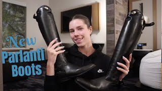 Unboxing and breaking in NEW Parlanti riding boots [upl. by Aitercul26]