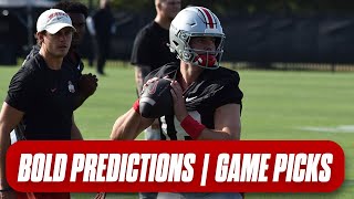 Bold predictions final score picks for Buckeyes opener against Akron  Ohio State football [upl. by Nitram]