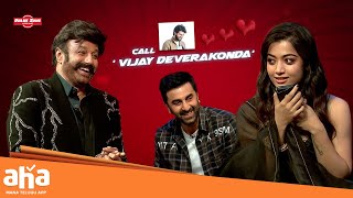 Rashmika phone call to Vijay Devarakonda  Ranbir Sandeep Vanga  UnstoppableWithNBK  ahavideoin [upl. by Tewfik859]