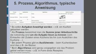 5 Prozess Algorithmus typische Anweisung [upl. by Eittocs]