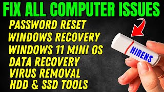 How To Use Hirens Boot USB To Reset Password Windows 1011  Repair Windows  Recover Data amp More [upl. by Minna]