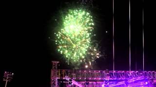 Fireworks at Opening Beach Handball World Championships  Oman 2012 [upl. by Dnalyram861]