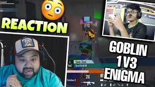 Goblin 1v3 EnigmaGoldy Bhai Reaction😍🚀  Vibe With Goldy [upl. by Keener]