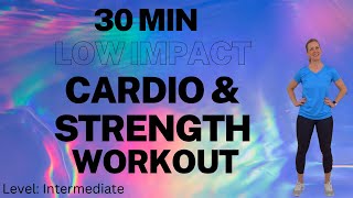 Low Impact Cardio and Strength Workout to Improve Fitness [upl. by Neirb]