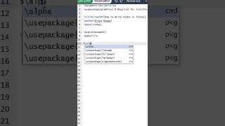 Alpha in Latex  how to write alpha in latex overleaf beginners mathsymbols greek overleaf [upl. by Sommers110]
