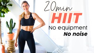 20 MIN HOME HIIT WORKOUT  No equipment no noise no impact [upl. by Ayian872]