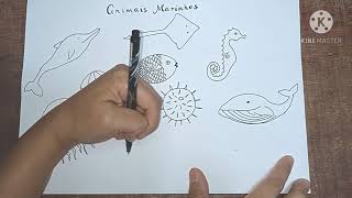 Desenhando animais marinhos [upl. by Enrak]