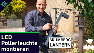 Außen und Gartenbeleuchtung LED Pollerleuchte Brumberg LANTERN auf Betonsockel montieren DIY [upl. by Nortyad]