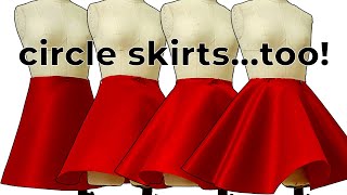 CIRCLE SKIRTS PATTERN MAKING amp CUTTING updated  14 12 34 amp FULL CIRCLE SKIRTS LA MODÉLISTE [upl. by Vivie]