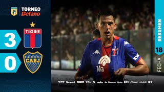 TIGRE 3  0 BOCA I Resumen del partido  TorneoBetano 2024 [upl. by Miltie]