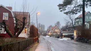 Stockholm Walks Gamla Enskede Picturesque suburb in the rain Swedish melancholy [upl. by Loseff]