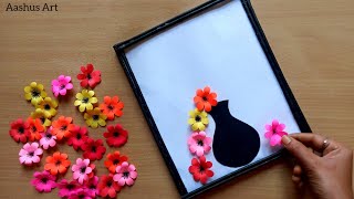 Paper Craft For Home Decoration  Wall Hanging Ideas  Paper Flower Wall Hanging  Paper Craft [upl. by Aimee]