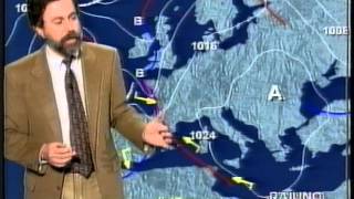 previsioni meteo che tempo fà conduce guido caroselli  raiuno 16 gennaio 1997 [upl. by Eelano508]