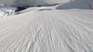 Courchevel morning skiing under the Vizelle gondolas in Feb 2024 [upl. by Odnalref930]