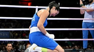 Paris Olympics Italys Angela Carini abandons fight with Algerias Imane Khelif [upl. by Dot633]