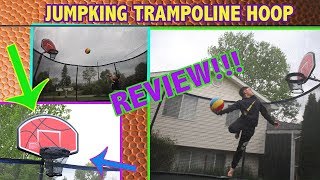 JUMPKING TRAMPOLINE BASKETBALL HOOP REVIEW [upl. by Aenahs]