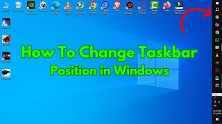 How To Change Taskbar Position in Windows  2024 [upl. by Witherspoon]