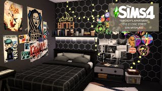 Teen Boys Apartment  1313 21 Chic Street  San Myshuno  The Sims 4  Stop Motion  No CC [upl. by Ahsiela]