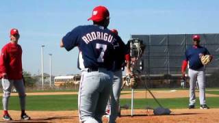 Washington Nationals Catchers Participate In Pop Up Drills March 1 2010 in Viera Florida [upl. by Oflodor]