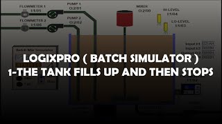 Logixpro  Batch simulator  1The tank fills up and then stops [upl. by Onibla820]