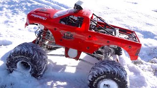 RAMINATOR MEGA TRUCK w a SUPER BRIGHT LED LIGHT BAR NIGHT DRIVING  RC ADVENTURES [upl. by Anerev]