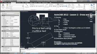 AutoCAD 2012  Lesson 2  Draw and Annotatemp4 [upl. by Notlek]