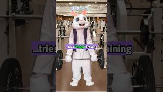 Mr Rabbit Tries Weight Lifting  Strong Bunny funnyvideo fainting shorts [upl. by Graaf]