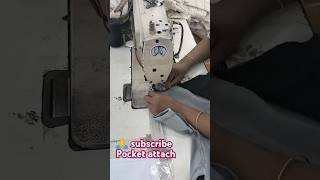 Pocket attach by plain machine  shorts trending viralvideo garments sewing foryou shortvideo [upl. by Kerwin]