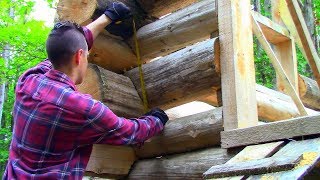 Why the Log Gaps Chinked vs Scribed Ep40 Outsider Log Cabin [upl. by Licec]