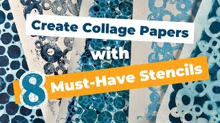 Create Collage Papers with 8 MustHave Stencils [upl. by Eeleak]